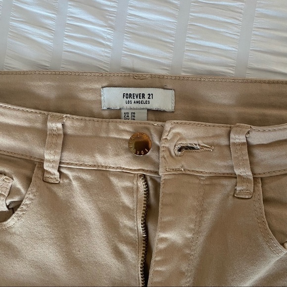 Forever21 Khaki Skinny Jeans - Picture 5 of 6